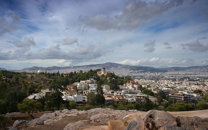 Cities, City, Greece, Athens, Man Made, HD wallpaper