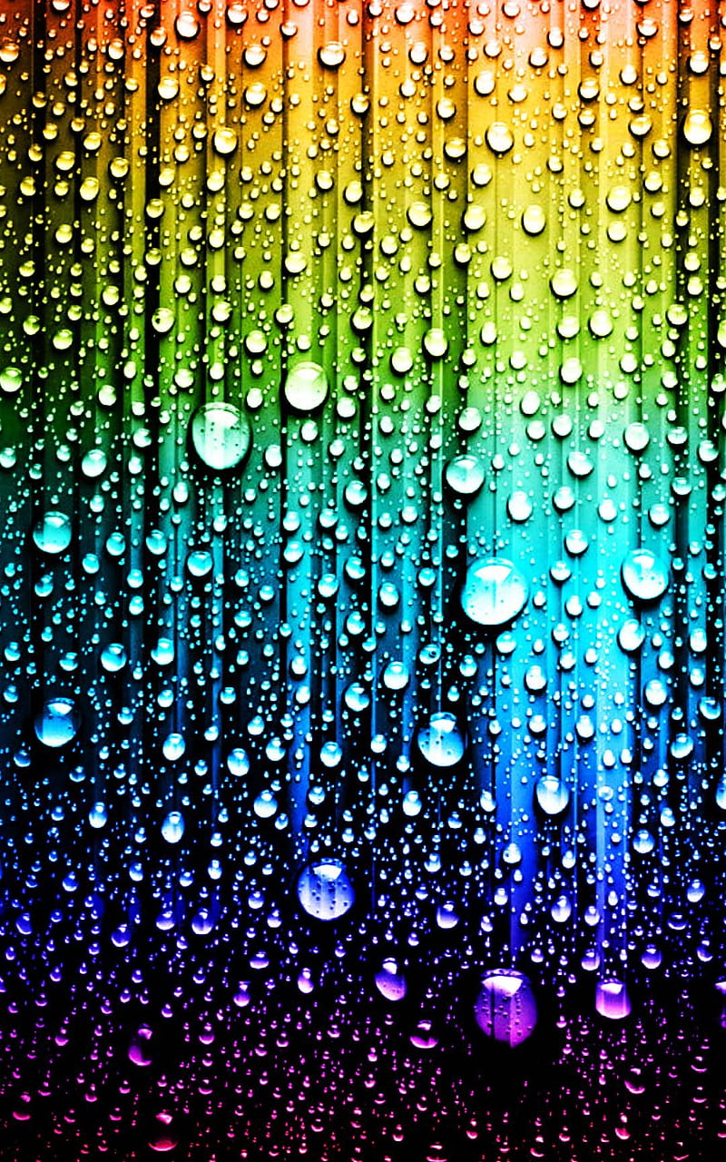 AWESOME RAINBOWS, water, drops, infinite, HD phone wallpaper