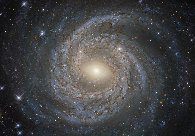 NGC 6814 Grand Design Spiral Galaxy from Hubble, stars, cool, space, fun, galaxy, HD wallpaper