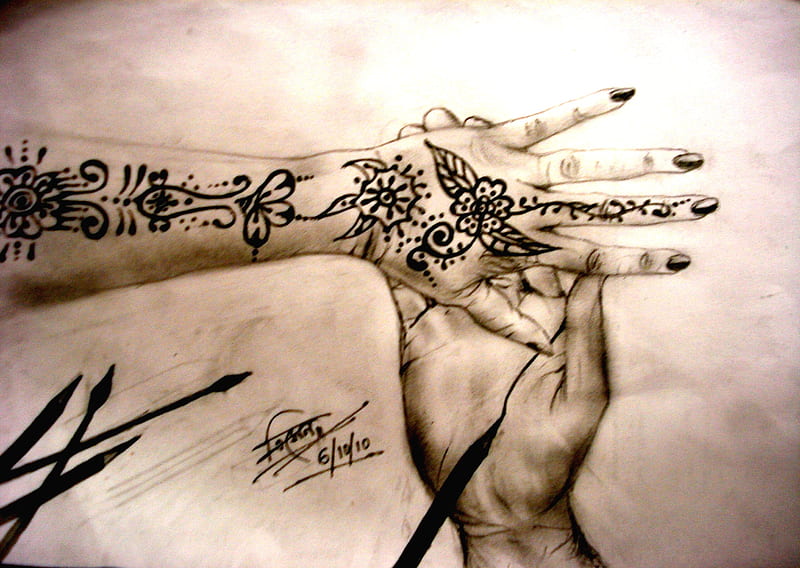 I would be your soulmate, draw, soulmate, the lines, hand, redraw, HD wallpaper