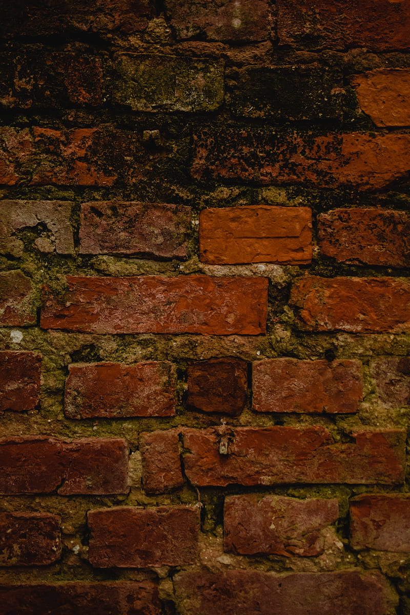 Brown and Black Brick Wall, HD phone wallpaper