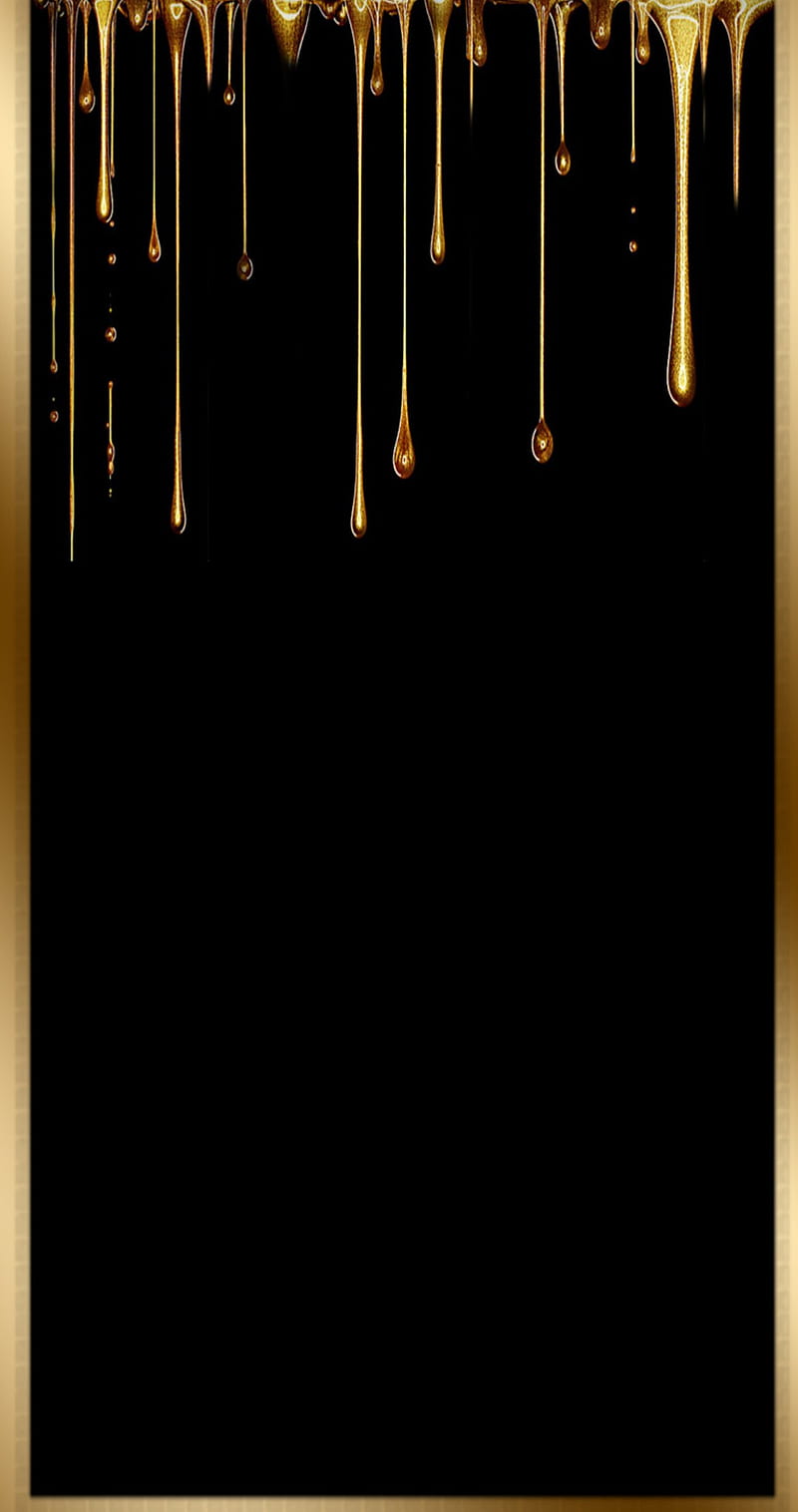 Dripping Gold, black, black and gold, dripping, gold, luxurious, HD phone wallpaper