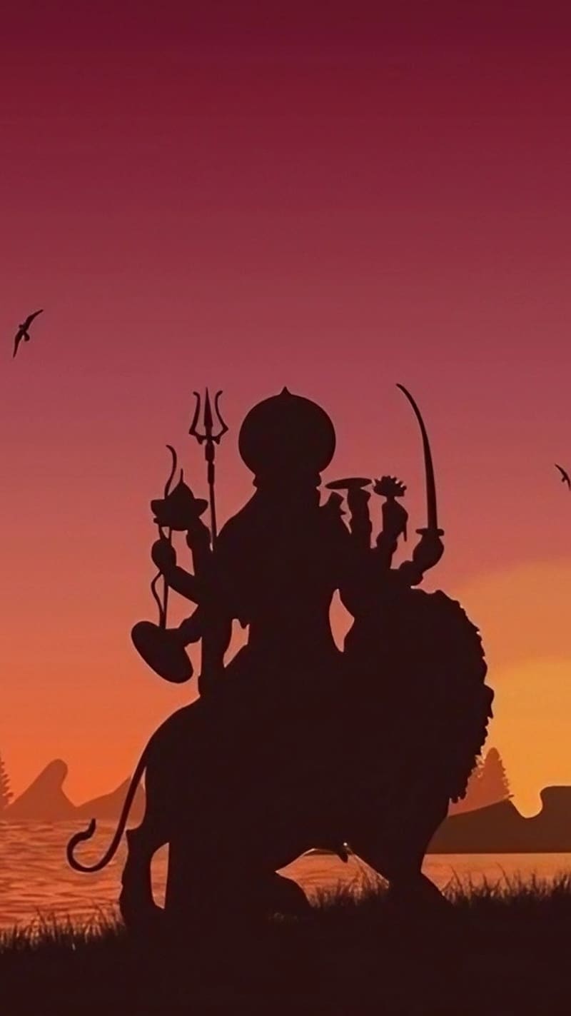 Navratri Ke, Devi Maa Shadow Effect, goddess, HD phone wallpaper