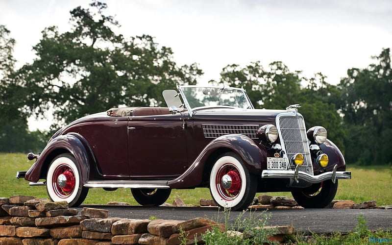 Restored 1935 Ford Deluxe Roadster, carros, automobiles, ford, vehicles, roadster, HD wallpaper