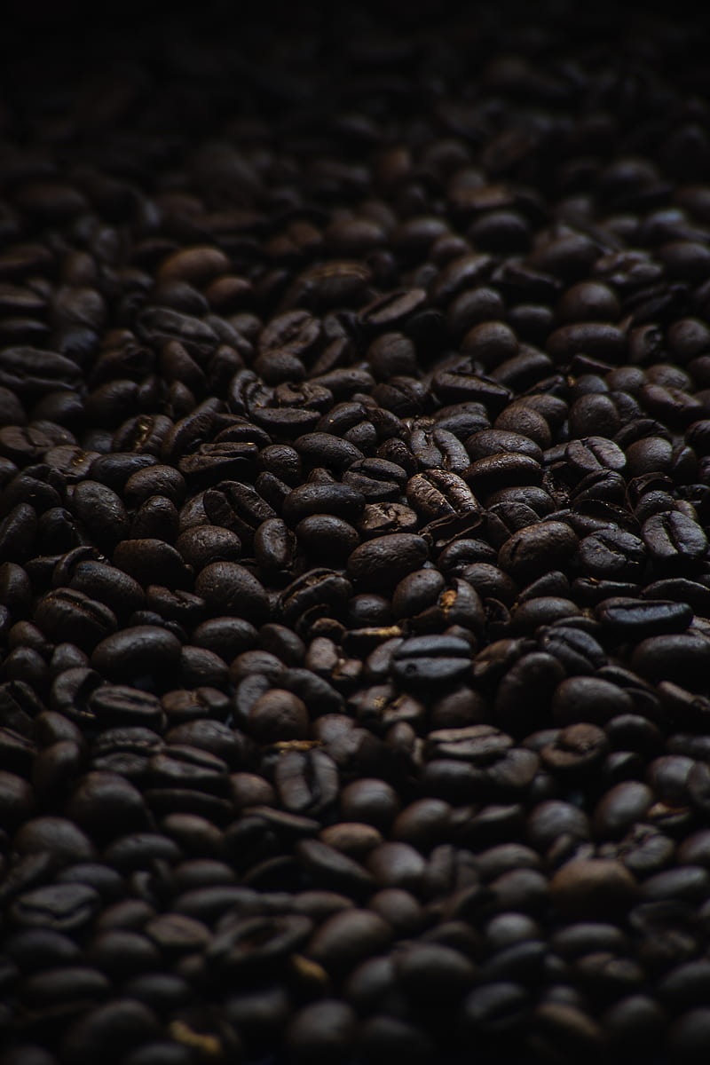 coffee beans, coffee, brown, dark, beans, HD phone wallpaper