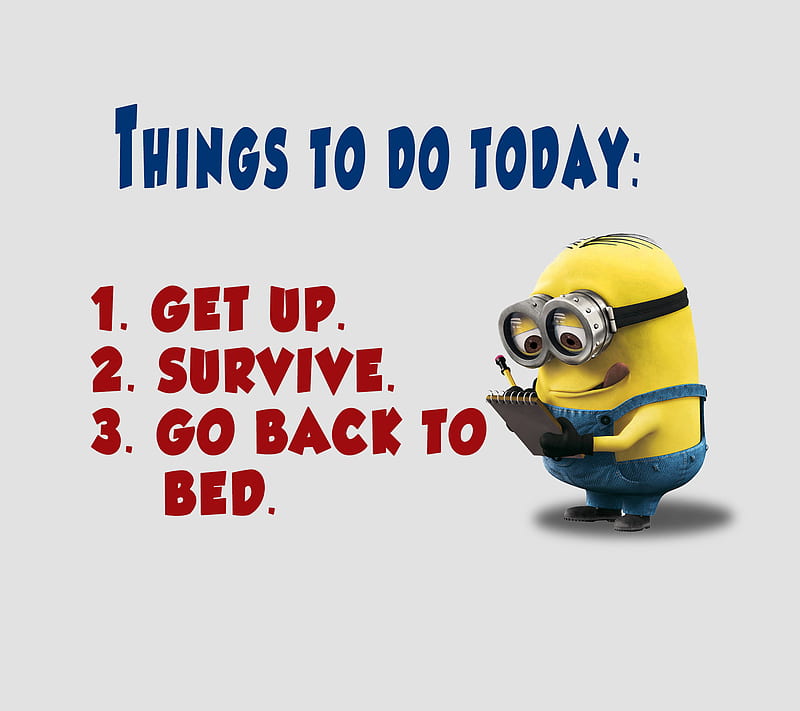 To do List, art, awesome, bed, cool, funny, happy, hate, life, love,  minion, HD wallpaper | Peakpx