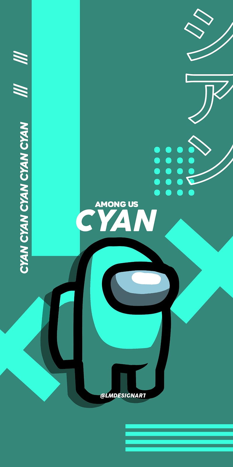 Blue And Green Among Us, Cute Cyan, HD phone wallpaper