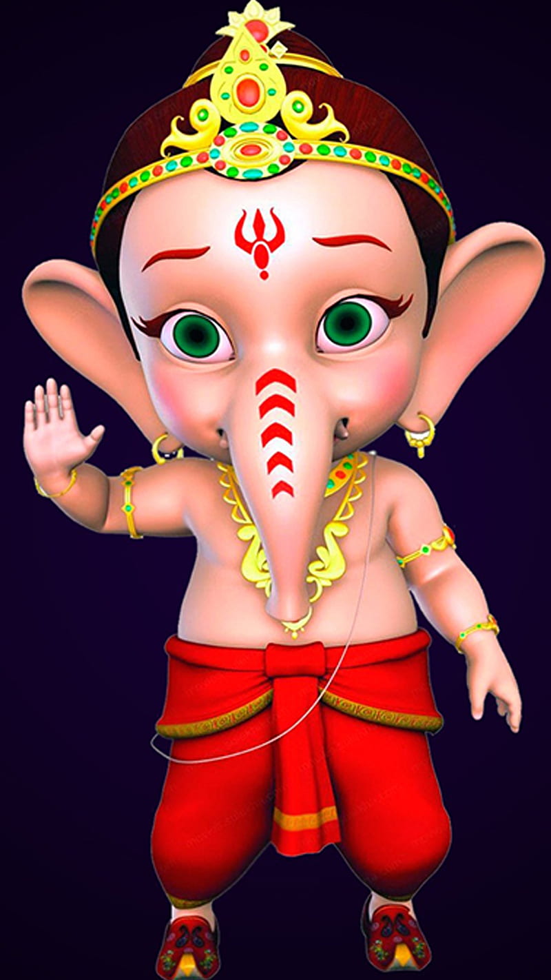 Bal Ganesha, om gan ganpati namaha, cartoons, cute, HD phone wallpaper |  Peakpx