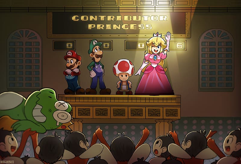 Mario, Video Game, Super Mario Bros, Princess Peach, Toad (Mario), Luigi, HD wallpaper
