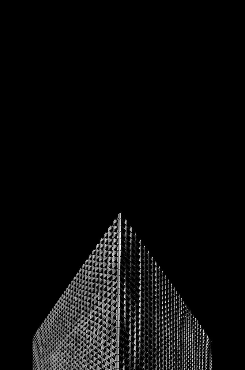 building, corner, architecture, dark, minimalism, HD phone wallpaper