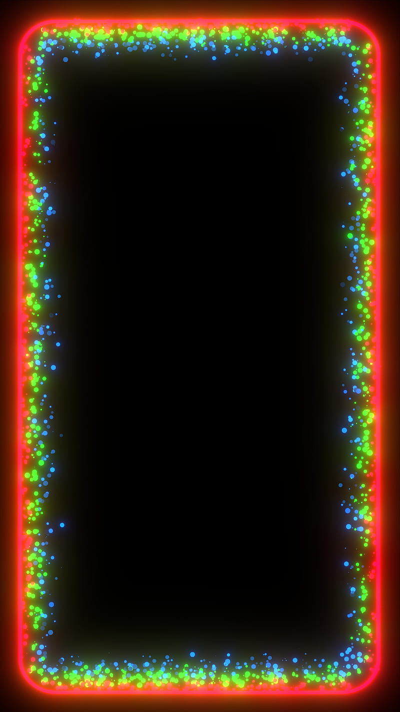 RGB Stars Frame 2, black, border, colorful, dark, edges, glowing, neon, space, HD phone wallpaper
