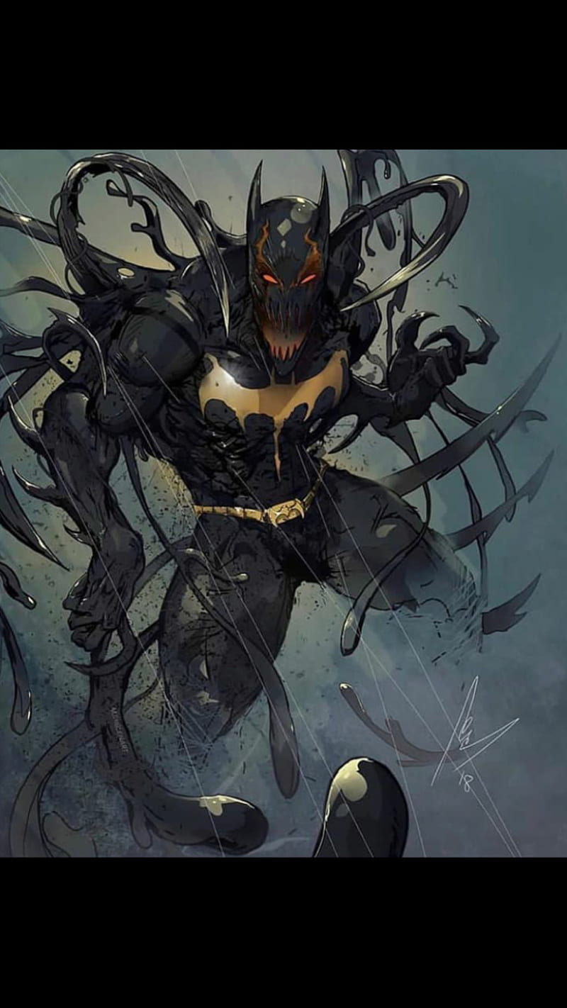 Batman Venomized, batman, comics, dc, marvel, venom, HD phone wallpaper