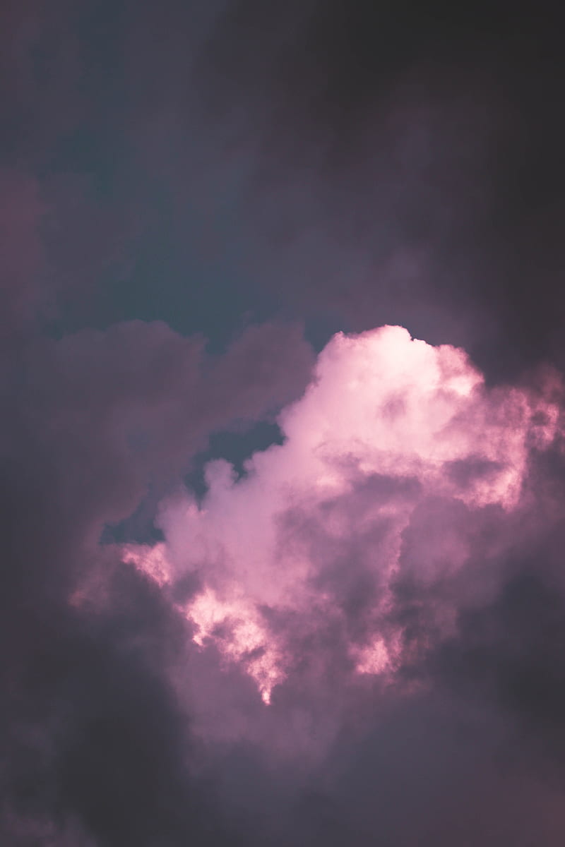 clouds, sky, purple, shade, atmosphere, HD phone wallpaper
