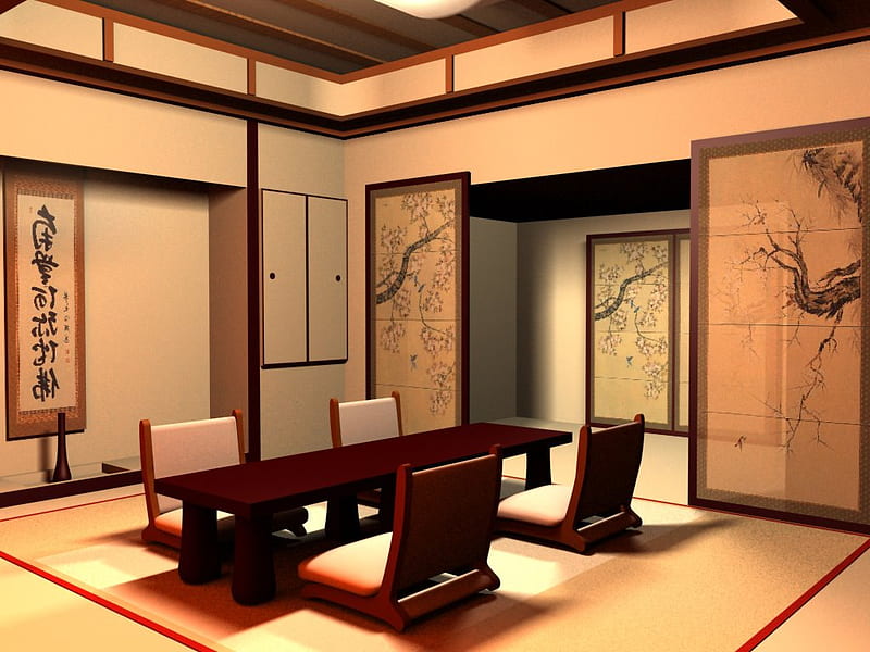 Japanese design, desenho, modern, japan, house, HD wallpaper