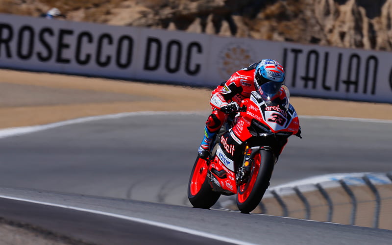 Marco Melandri, Ducati Superbike Team, sportbikes, Laguna Seca FP1, Ducati Panigale R, HD wallpaper