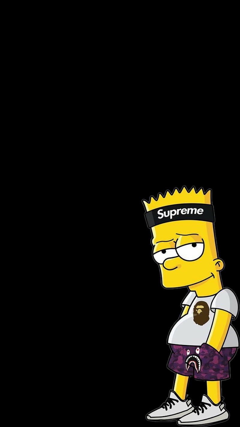 Download Sad Bart Simpsons Supreme Wallpaper