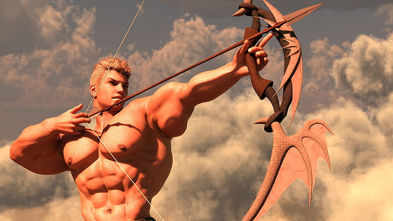 Dragon slayer (3), male, warrior, muscle, man, hunk, dragon, hunter, HD wallpaper