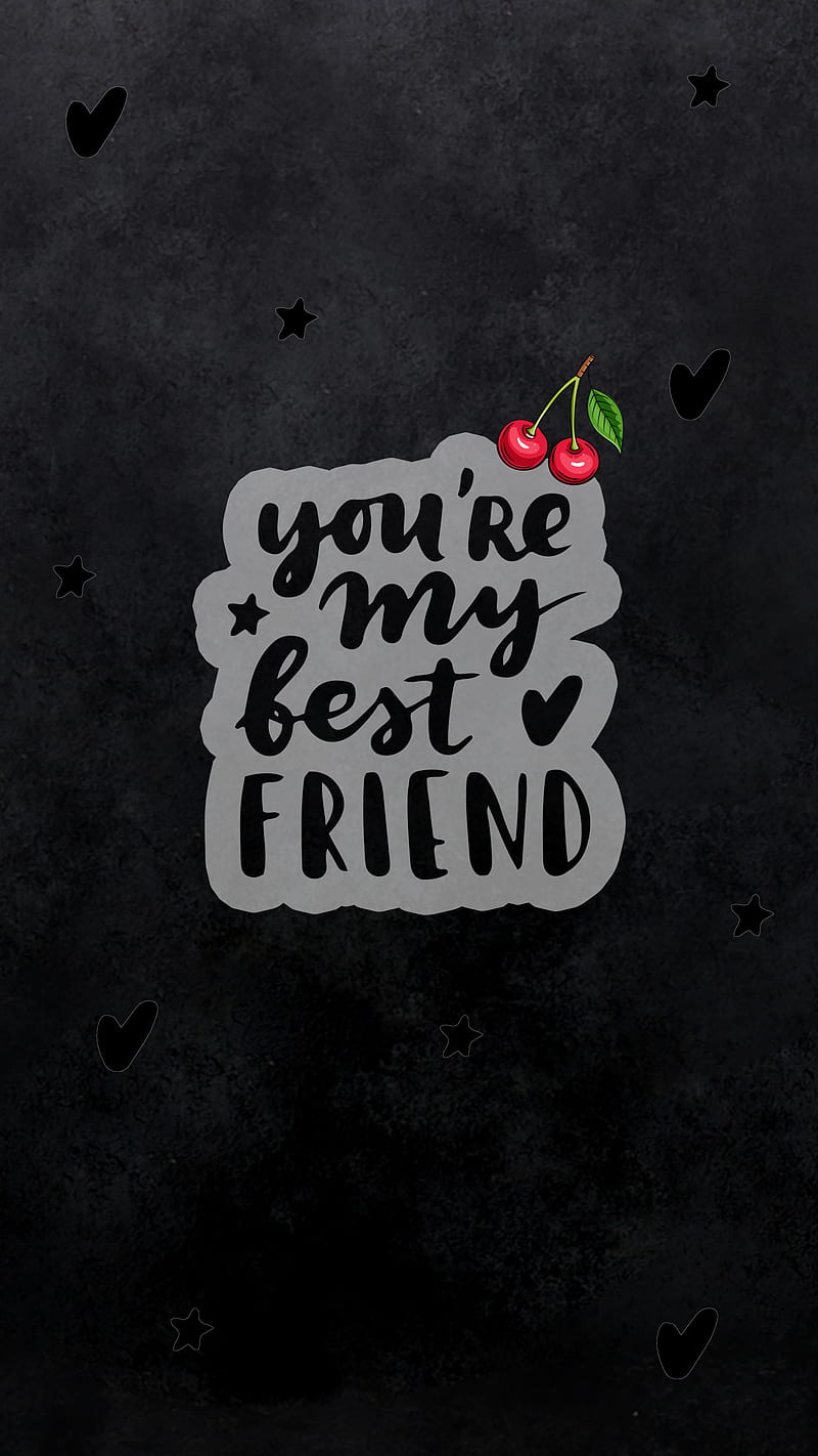 you're my best friend, Bff, amigas, best friend, bestie, black, fendship day, friendship, love, pinkie promises, HD phone wallpaper