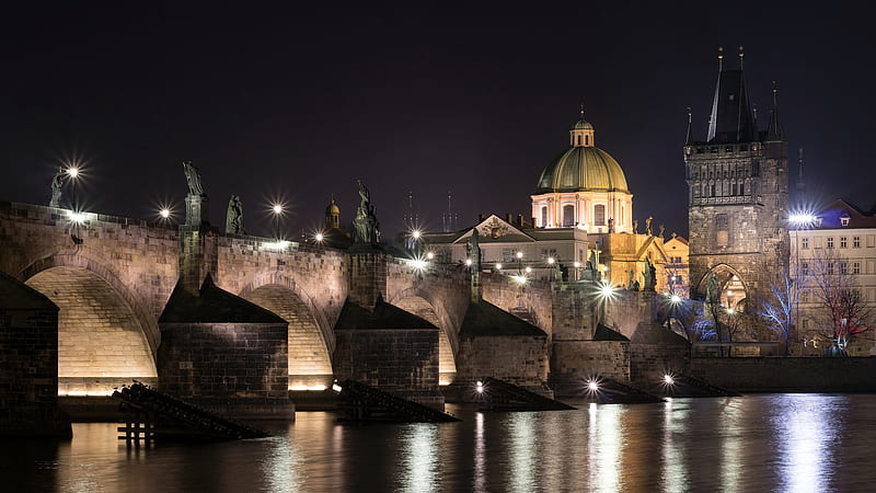 Bridges, Charles Bridge, Bridge, Czech Republic, Prague, River, Vltava, HD wallpaper