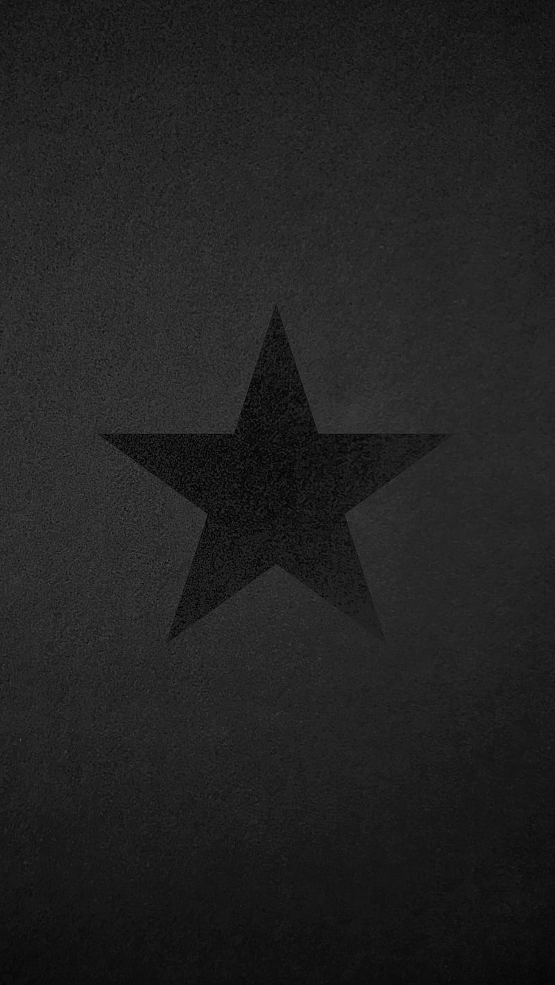 Black Star, cool, crisp, dark pentagram, texture, HD phone wallpaper