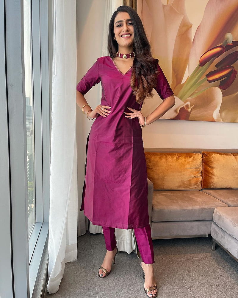 Priya Prakash, pink, day dress, HD phone wallpaper