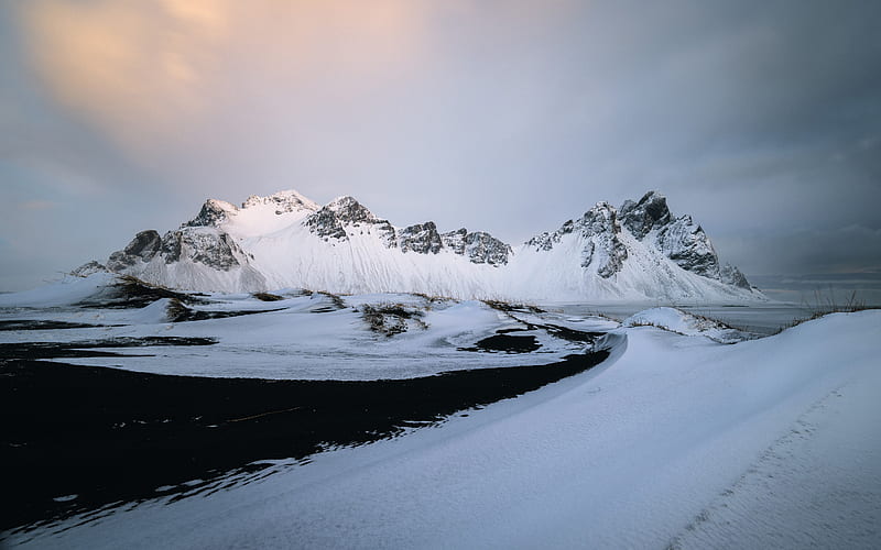 Winter Glacier Snowy Mountains Frozen Lake Iceland Hd Wallpaper Peakpx