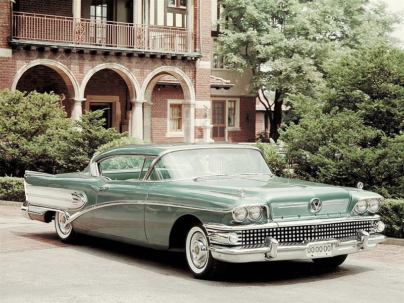 retro, 1958, buick, super, classic, riviera, hardtop, coupe, rev, HD wallpaper