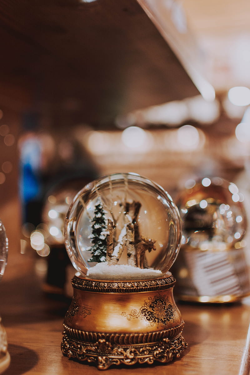 crystal ball, ball, glass, new year, christmas, HD phone wallpaper