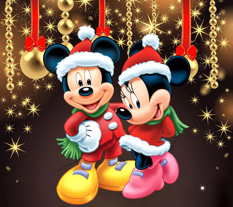 Mickey_And_Minnie christmas, christmas, mickey, minnie, celebration, HD wallpaper