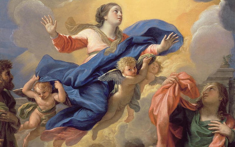 Assumption of Mary, Heaven, Angels, Virgin, Mary, HD wallpaper