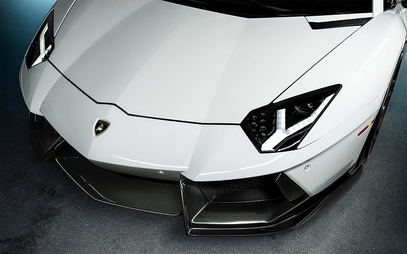 Lamborghini Huracan, ADV1, sports car, white supercar, white Lamborghini, HD wallpaper