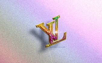Louis Vuitton logo vortex, rainbow backgrounds, creative, artwork, brands,  Louis Vuitton, HD wallpaper