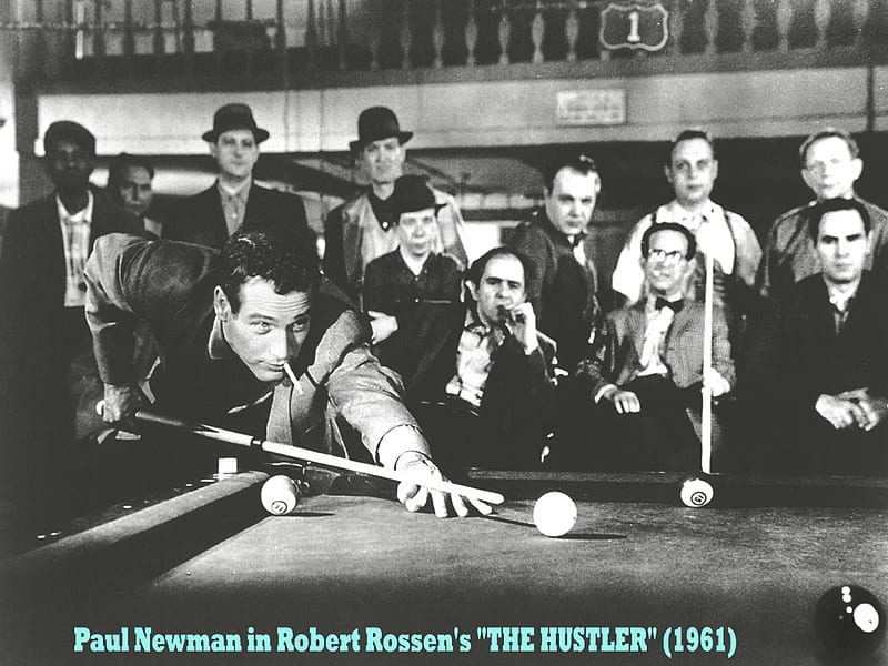 Paul Newman, pool, cue, hall, billiards, HD wallpaper