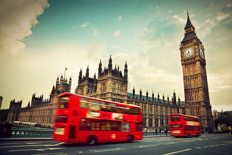 London, city, england, big ben, bus, HD wallpaper