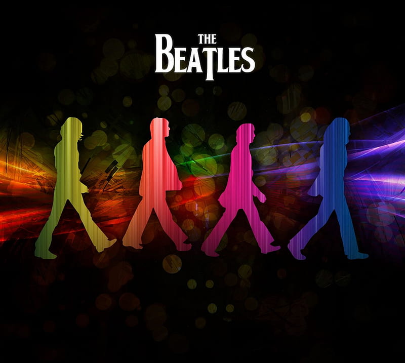 The Beatles, abbey, abstract, band, colorful, cool, music, road, HD wallpaper