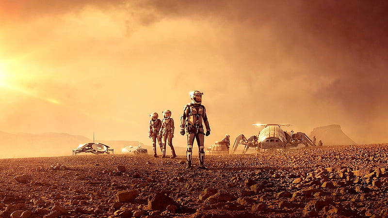 On Mars Landscape, HD wallpaper