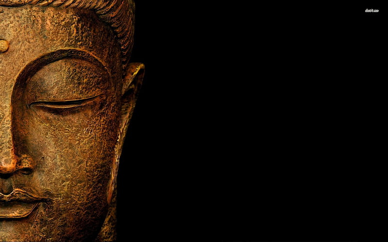 buddha statue, buddha, face, head, statue, HD wallpaper