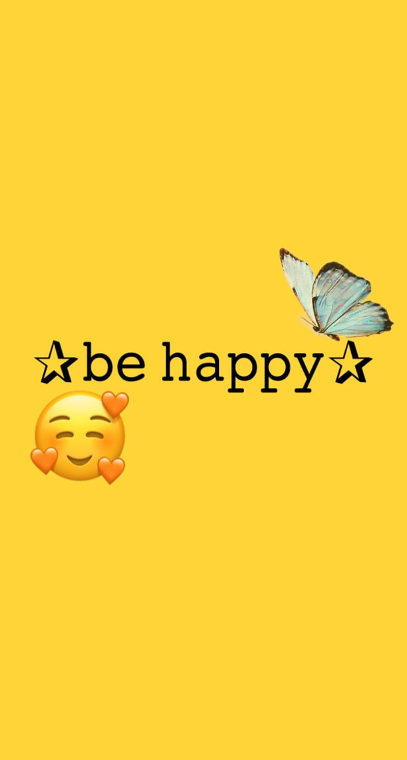 Aesthetic, be happy, choose happy, yellow, yellow aesthetic, HD phone wallpaper