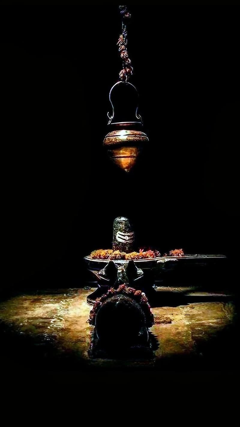 Shiva Lingam, Dark Background, shivling , lord shiva, god, mahadev, HD phone wallpaper