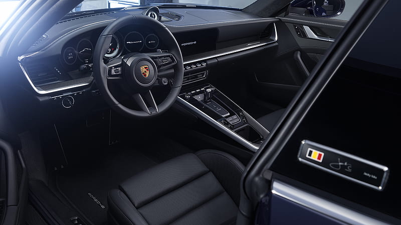Porsche 911 Carrera 4S Belgian Legend Edition 2019 Interior, HD wallpaper