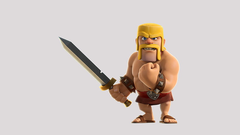 Barbarian Clash Of Clans , barbarian, clash-of-clans, supercell, games, HD wallpaper
