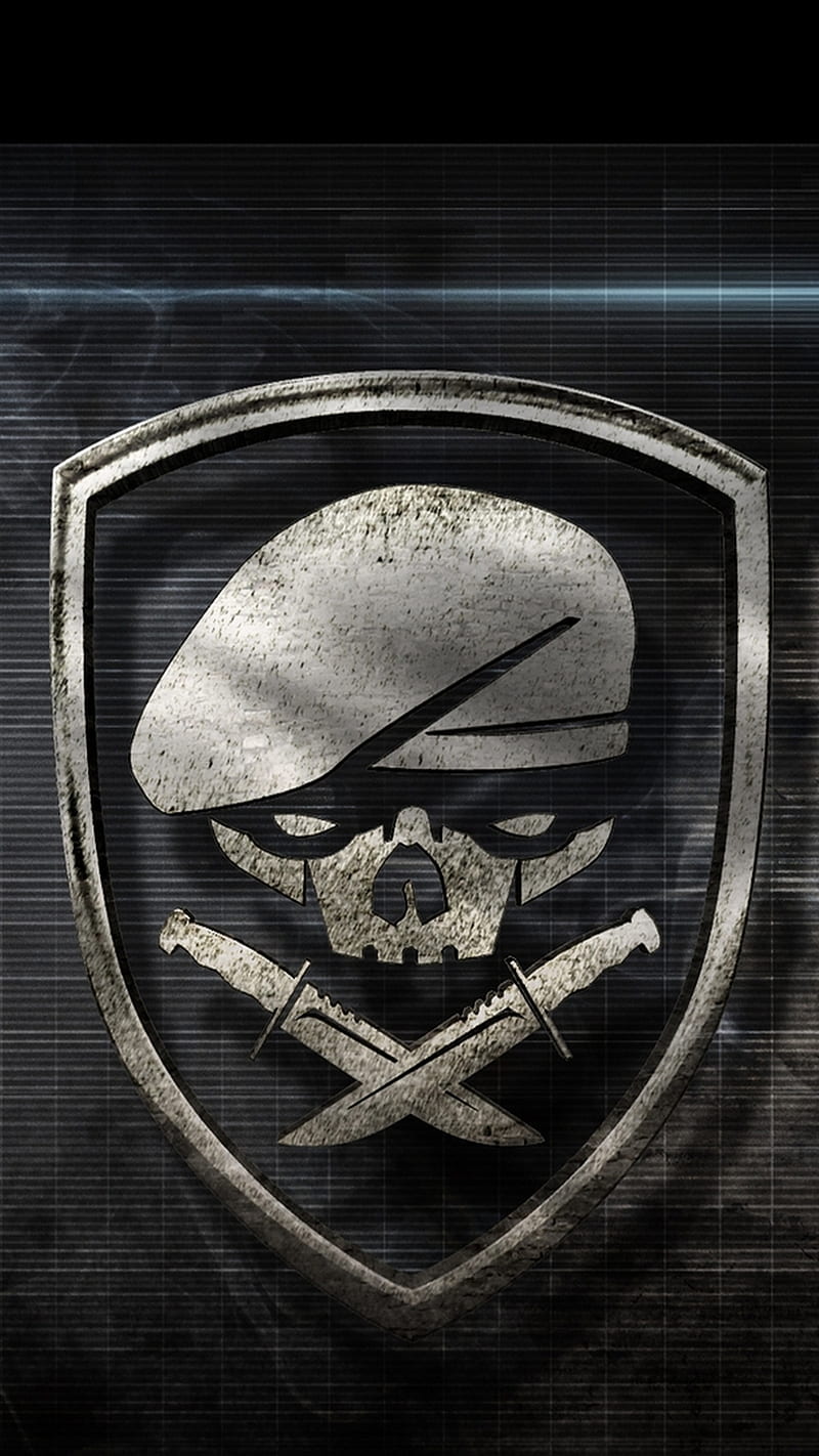 logo, knife, skull, HD phone wallpaper