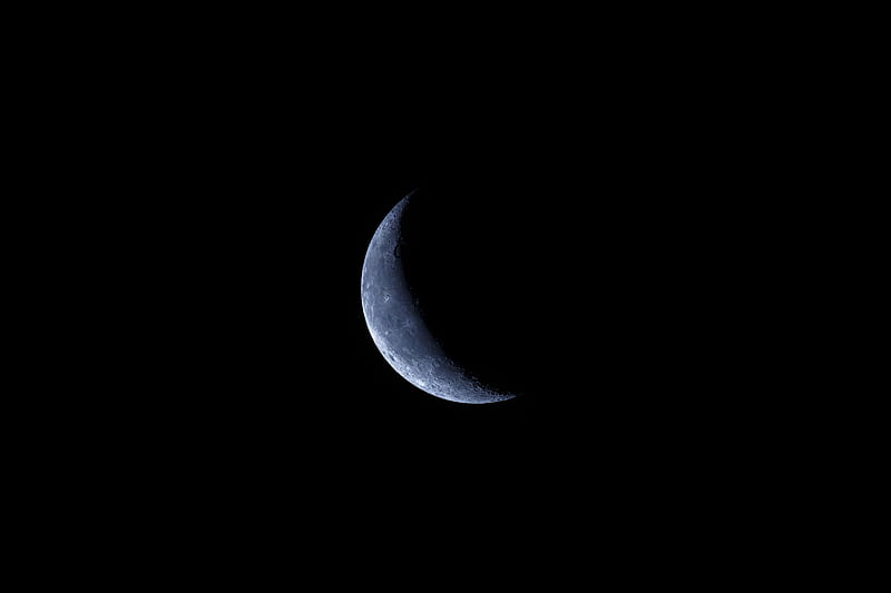 moon, craters, shadow, black, night, HD wallpaper