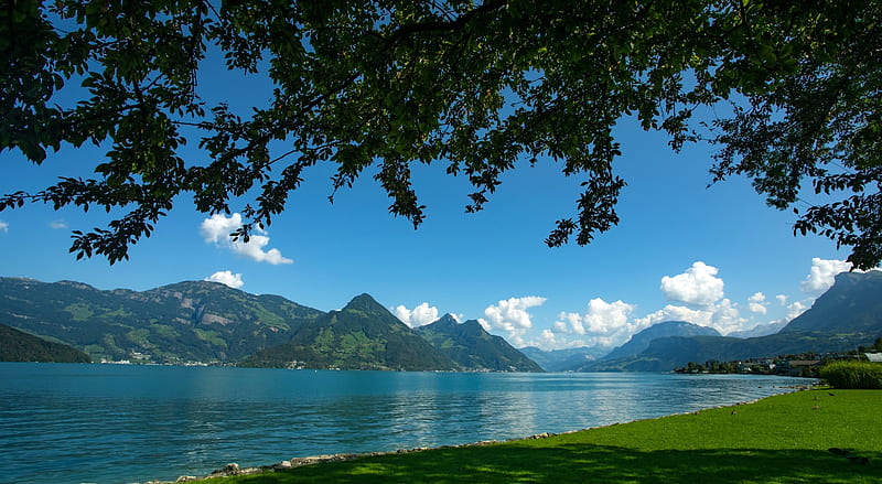 Lago dei 4 cantoni Ultra, Europe, Switzerland, Nature, Lake, lucerne, HD wallpaper