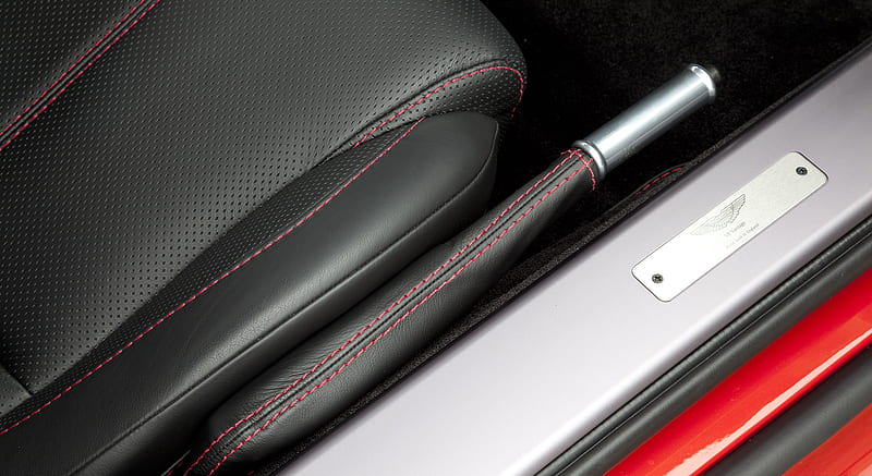 Aston Martin V8 Vantage Coupe (2012) Dynamic Red Entry Sill , car, HD wallpaper