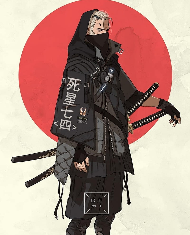 modern samurai, art, creed, sword, HD phone wallpaper