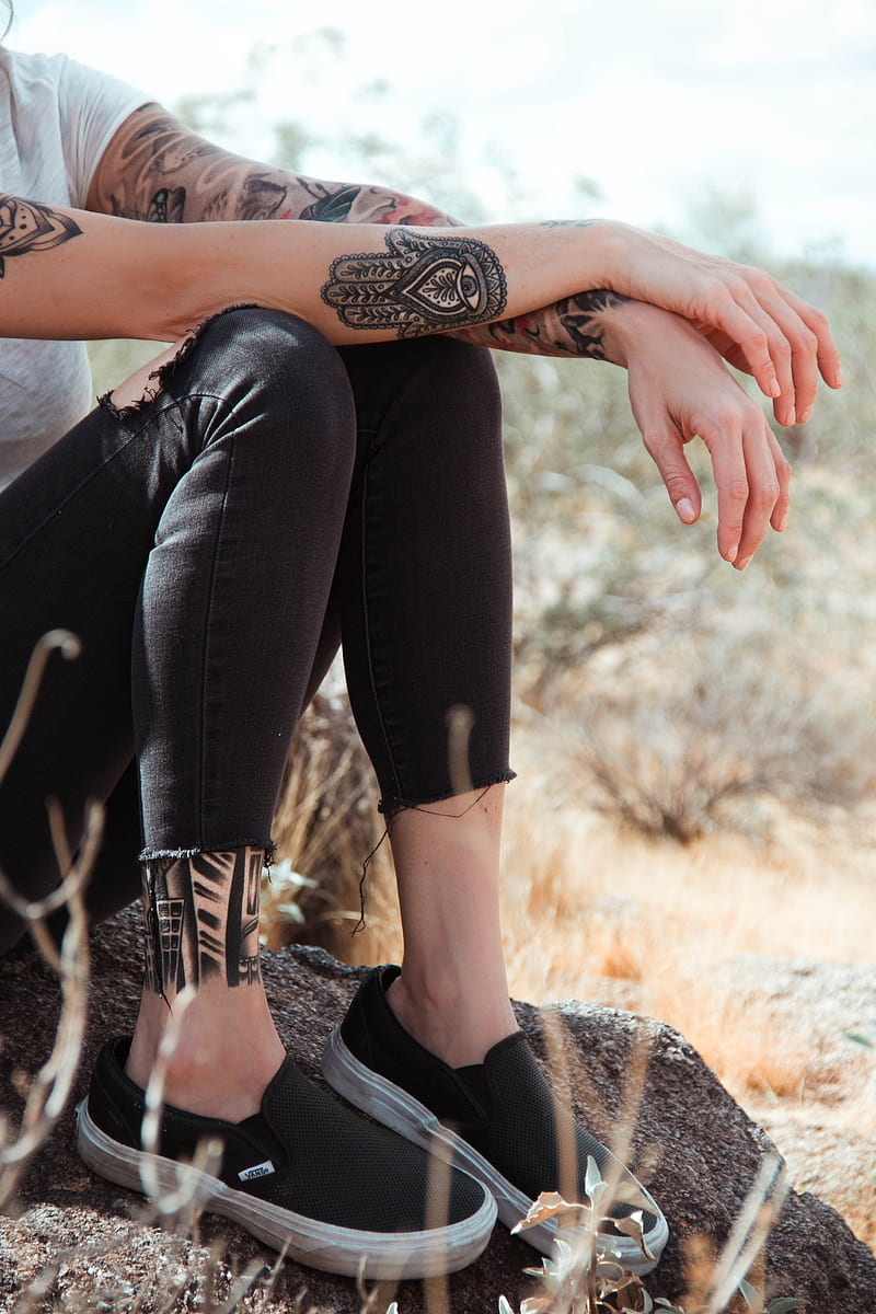 tattoos, hands, legs, clothes, style, HD phone wallpaper