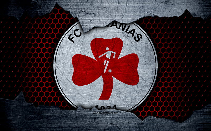 Platanias logo, Greek Super League, soccer, football club, Greece, grunge, metal texture, Platanias FC, HD wallpaper