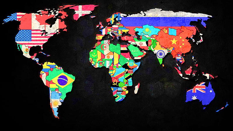 Banderas de países, mundo, banderas, mapa, países, Fondo de pantalla HD |  Peakpx
