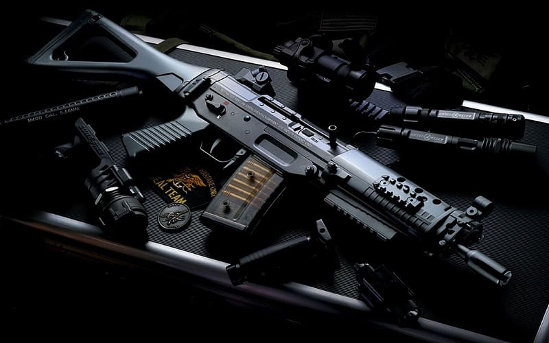 Weapons, Assault Rifle, Sig 556, HD wallpaper